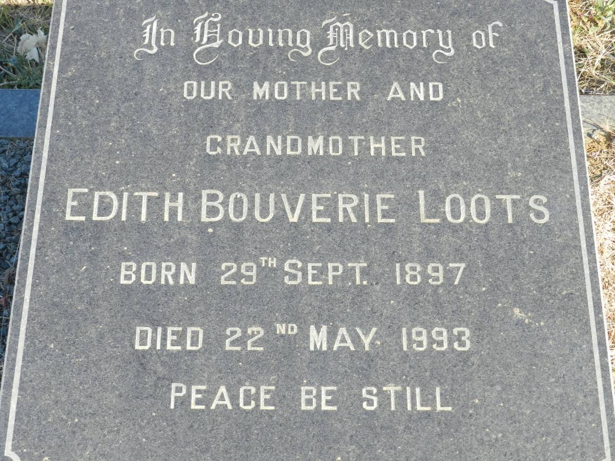 LOOTS Edith Bouverie 1897-1993