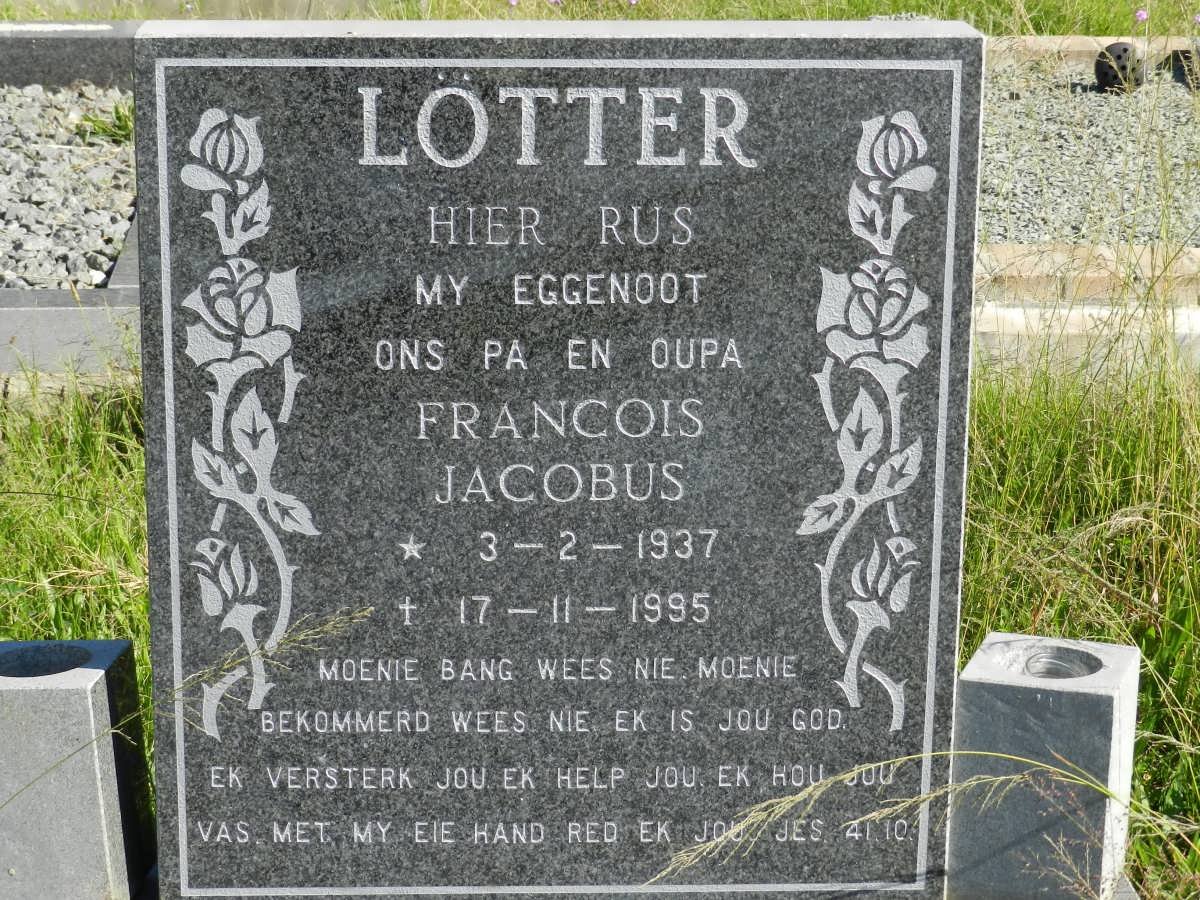 LÖTTER Francois Jacobus 1937-1995