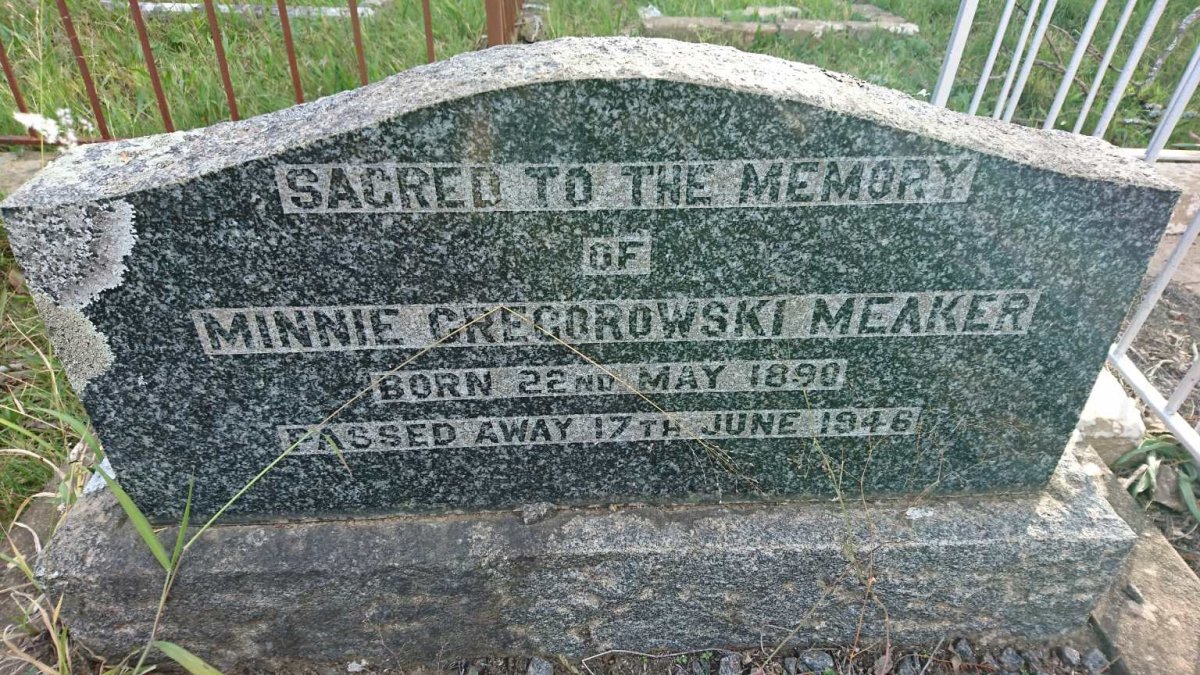 MEAKER Minnie Gregorowski 1890-1946