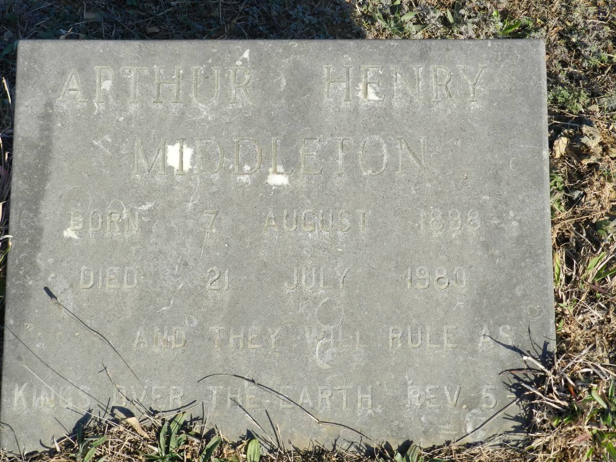 MIDDLETON Arthur Henry 1898-1980