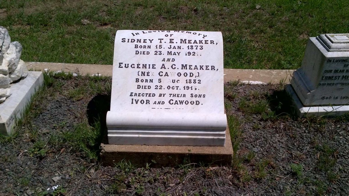 MEAKER Sidney T.E. 1873-1921 &amp; Eugenie A.C. CAWOOD 1882-1913
