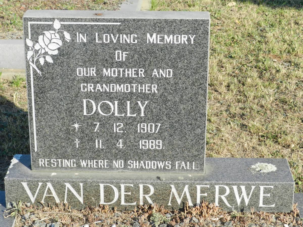 MERWE Dolly, van der 1907-1989