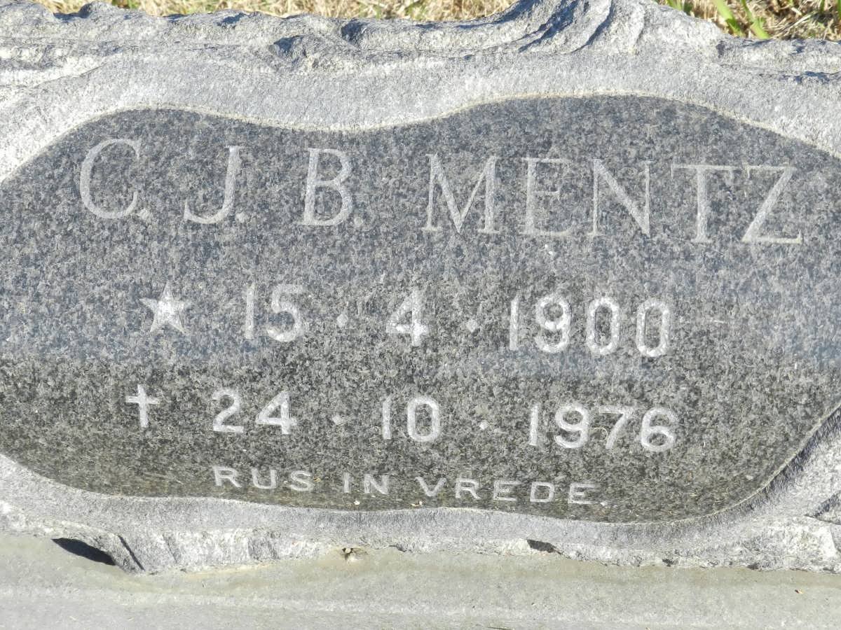 MENTZ C.J.B. 1900-1976