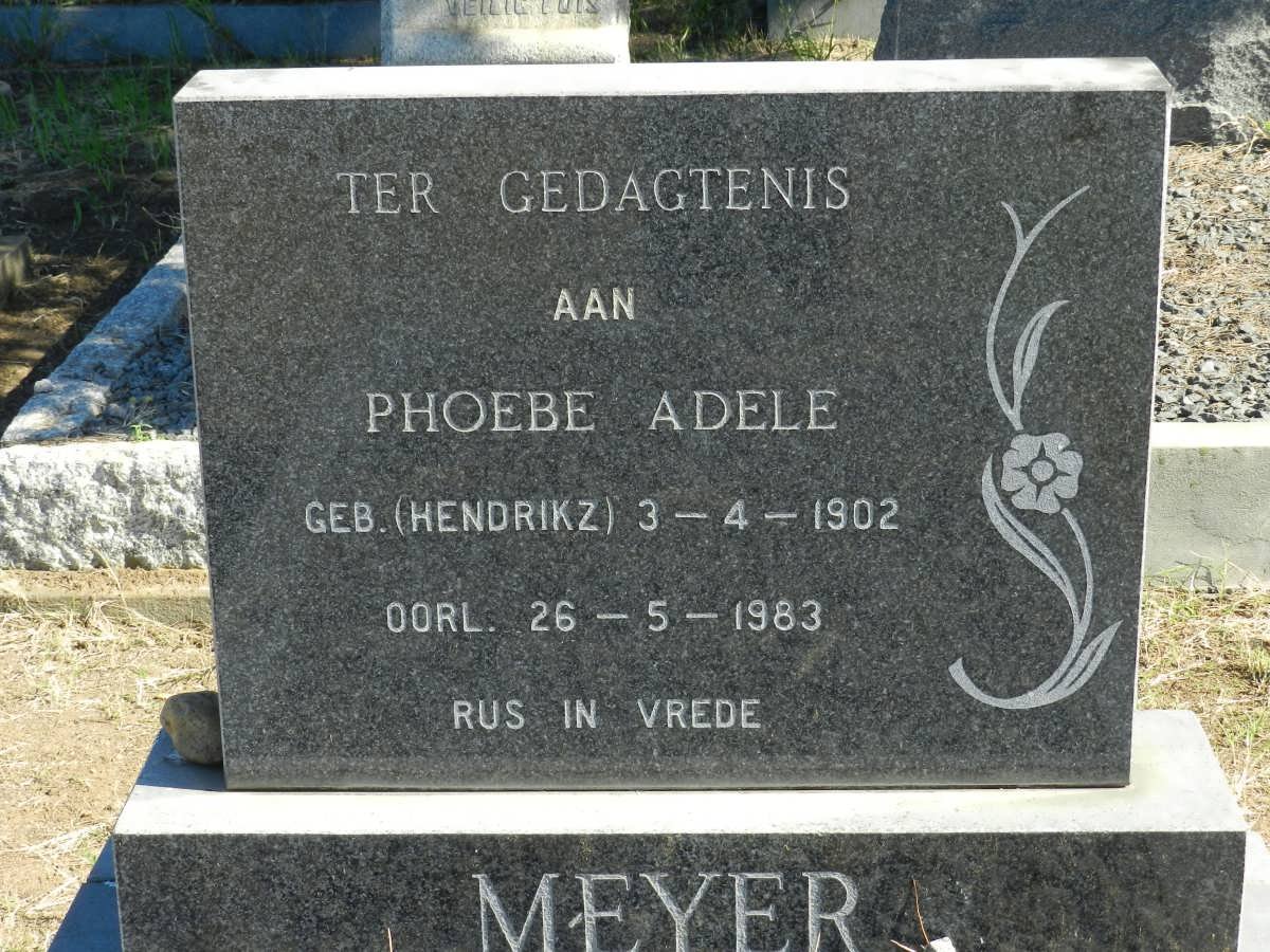 MEYER Phoebe Adele born HENDRIKZ 1902-1983