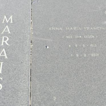 MARAIS Anna Maria Francina nee VAN EEDEN 1913-2001