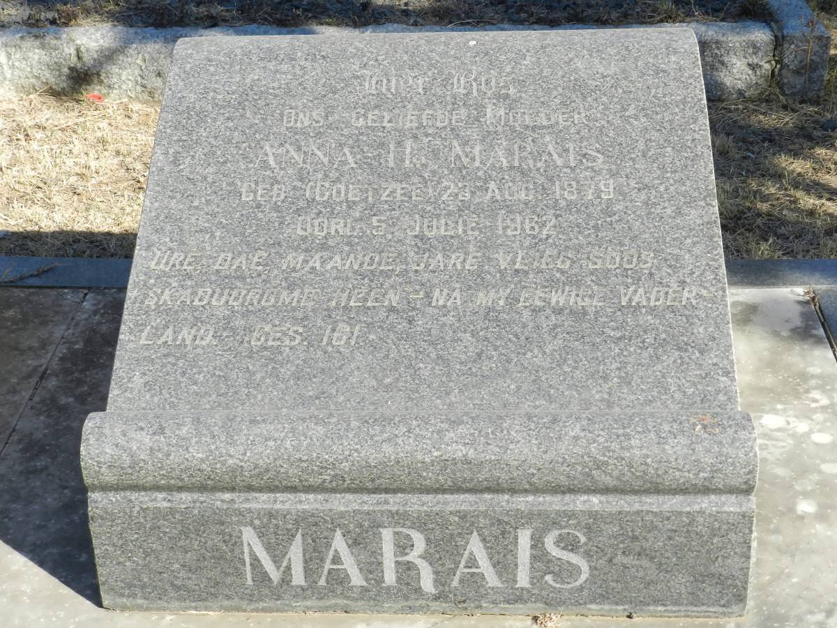 MARAIS Anna H. nee COETZEE 1879-1967
