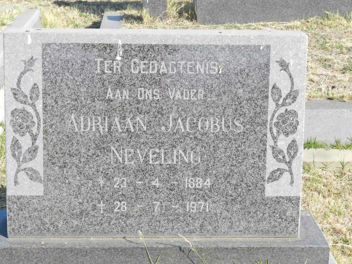 NEVELING Adrian Jacobus 1884-1971