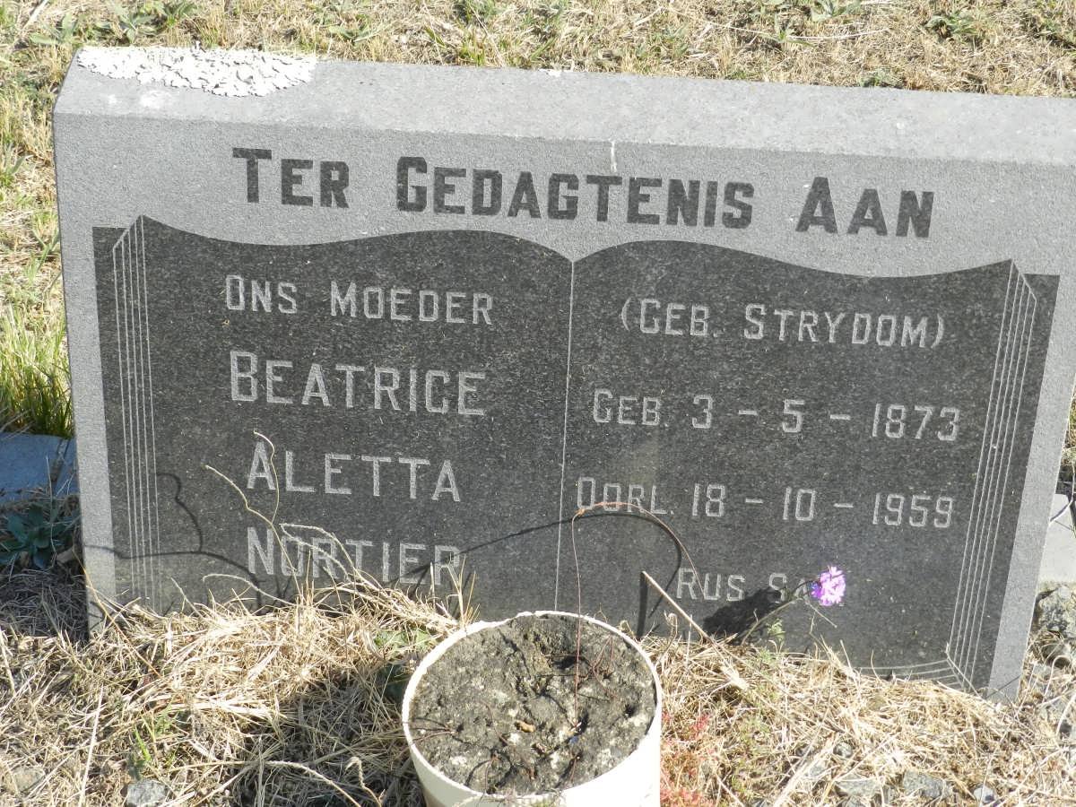 NORTIER Beatrice Aletta nee STRYDOM 1873-1959