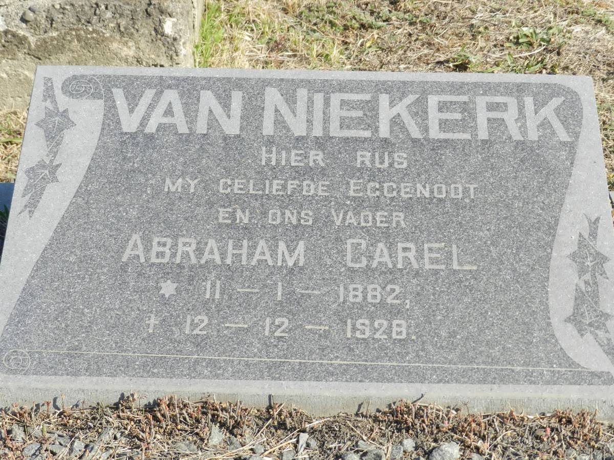 NIEKERK Abraham Carel, van 1882-1928