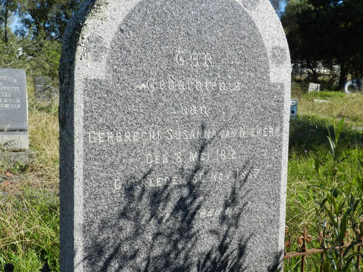 NIEKERK Gerbrecht Susanna, van 1812-1887