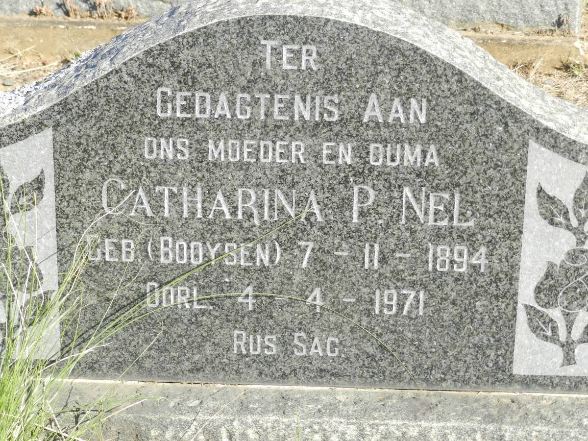 NEL Catharina P. nee BOOYSEN 1894-1971