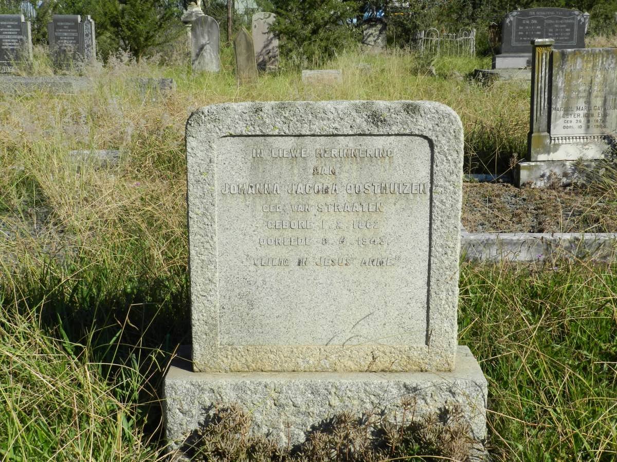 OOSTHUIZEN Johanna Jacoba nee VAN STRAATEN 1862-1943