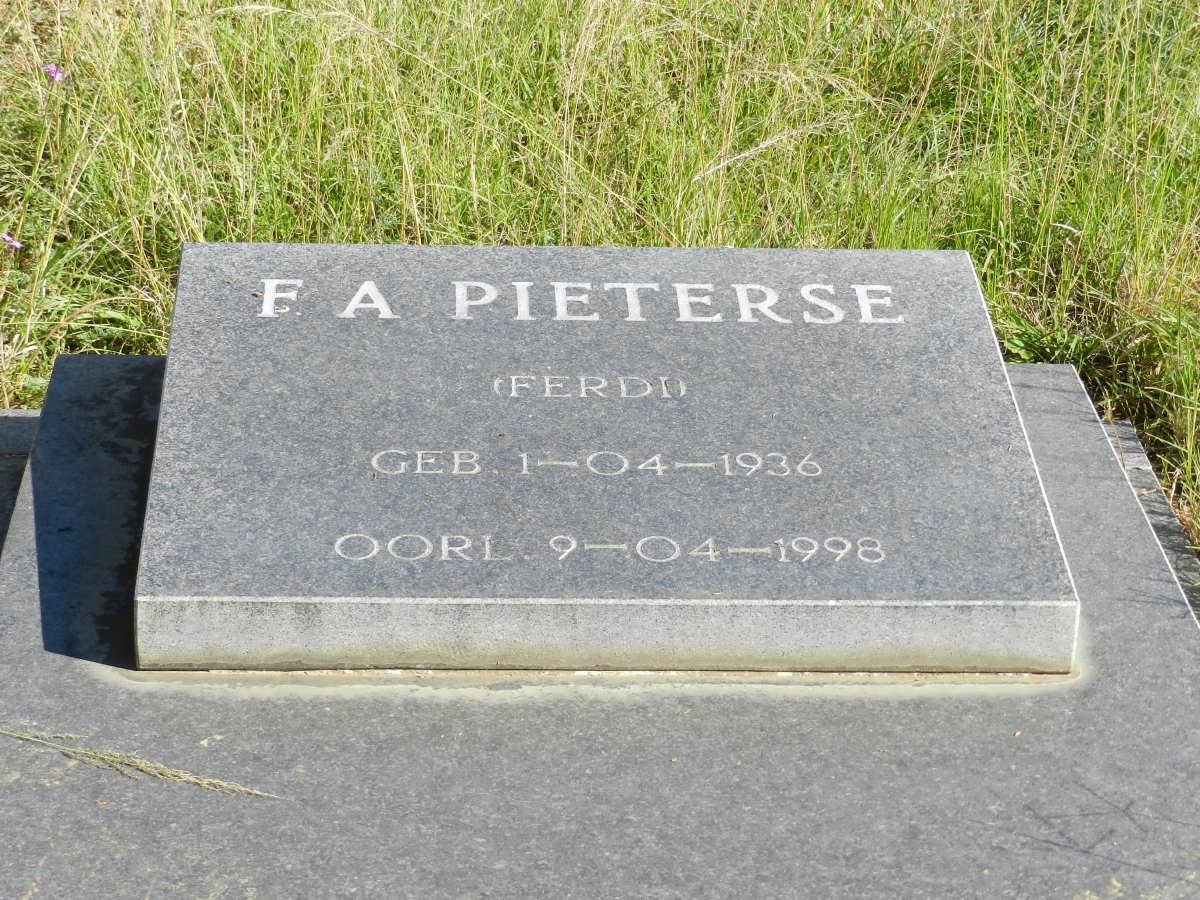 PIETERSE F.A. 1936-1998