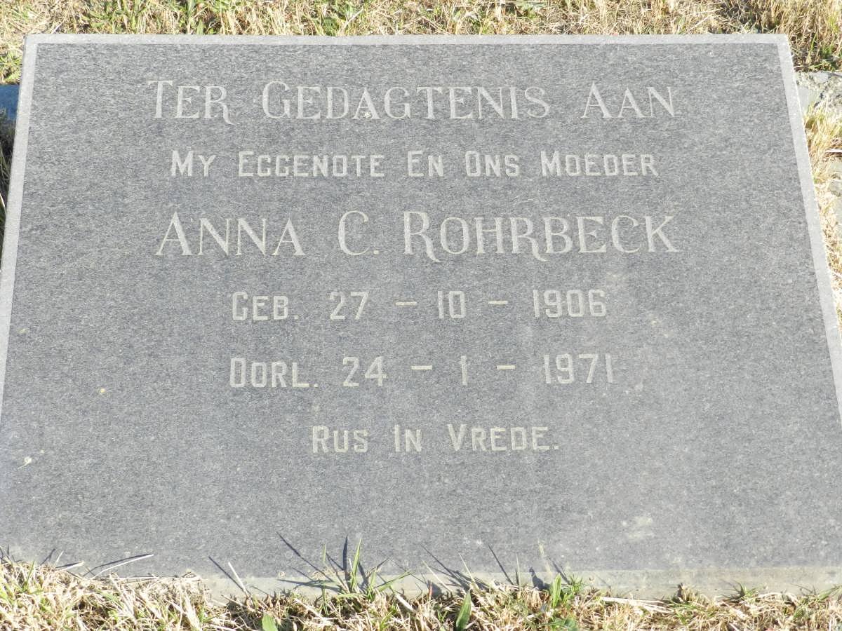 ROHRBECK Anna C. 1906-1971