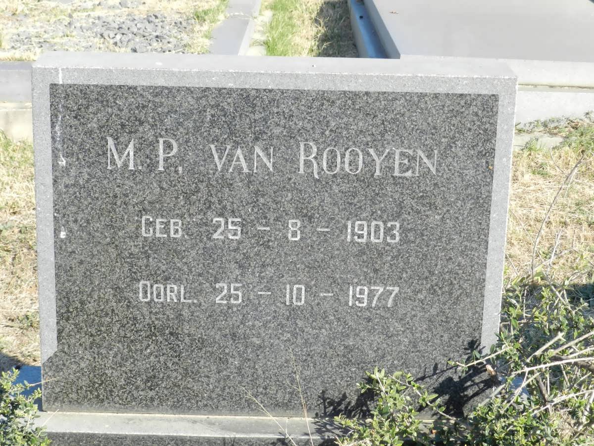 ROOYEN M.P., van 1903-1977