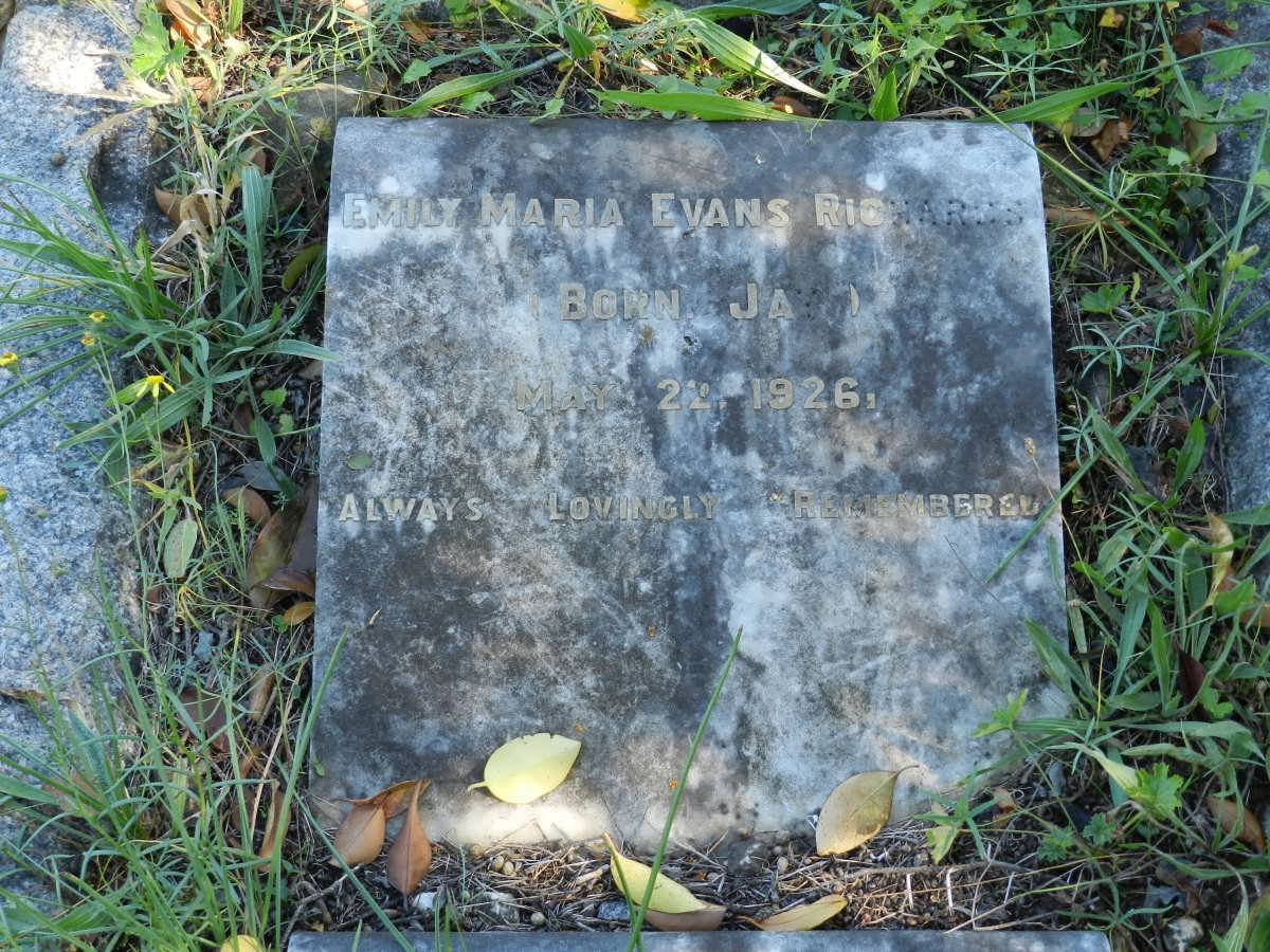 RICHARDS Emily Maria Evans nee JAY -1926
