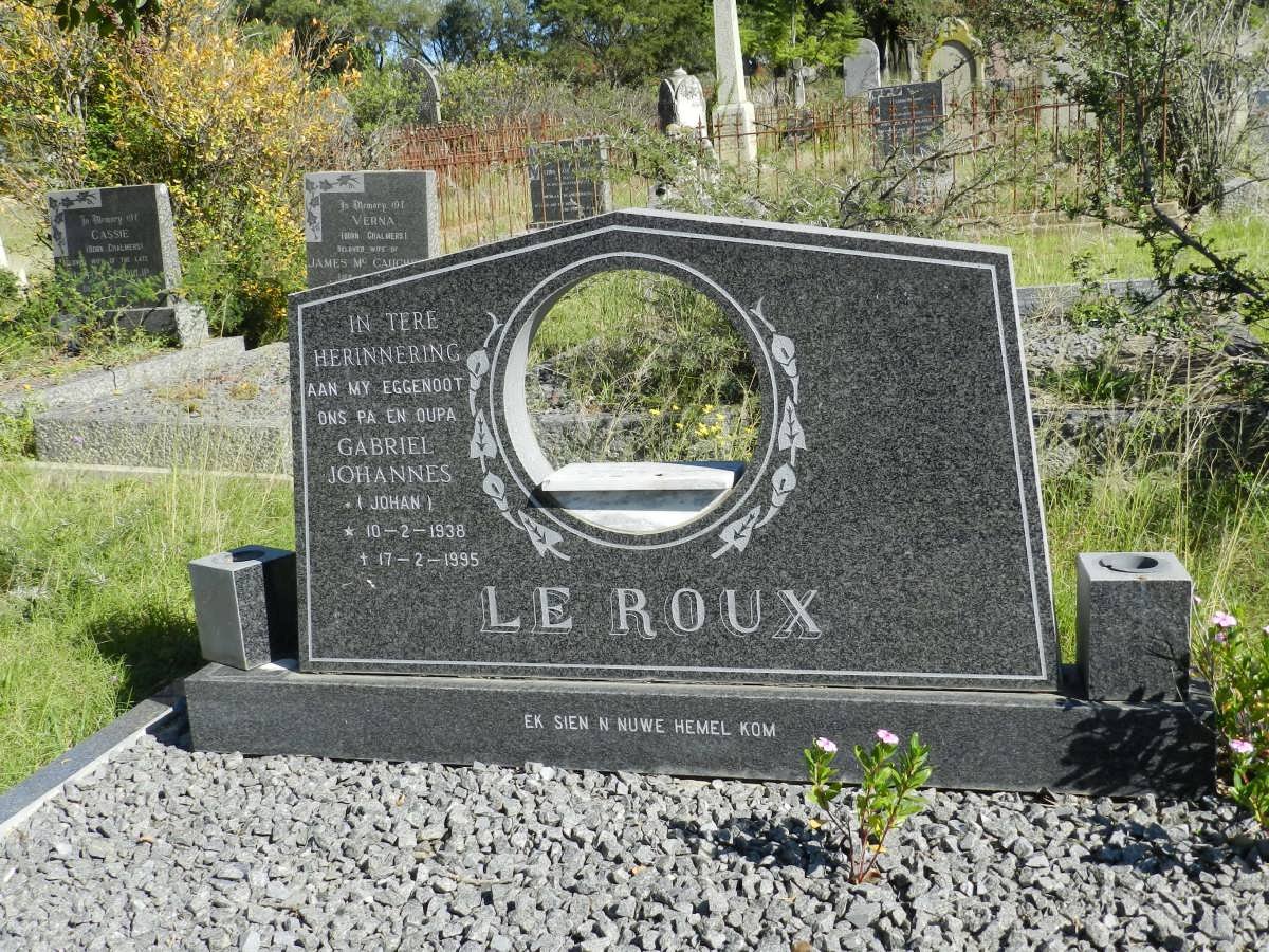 ROUX Gabriel Johannes, le 1938-1995
