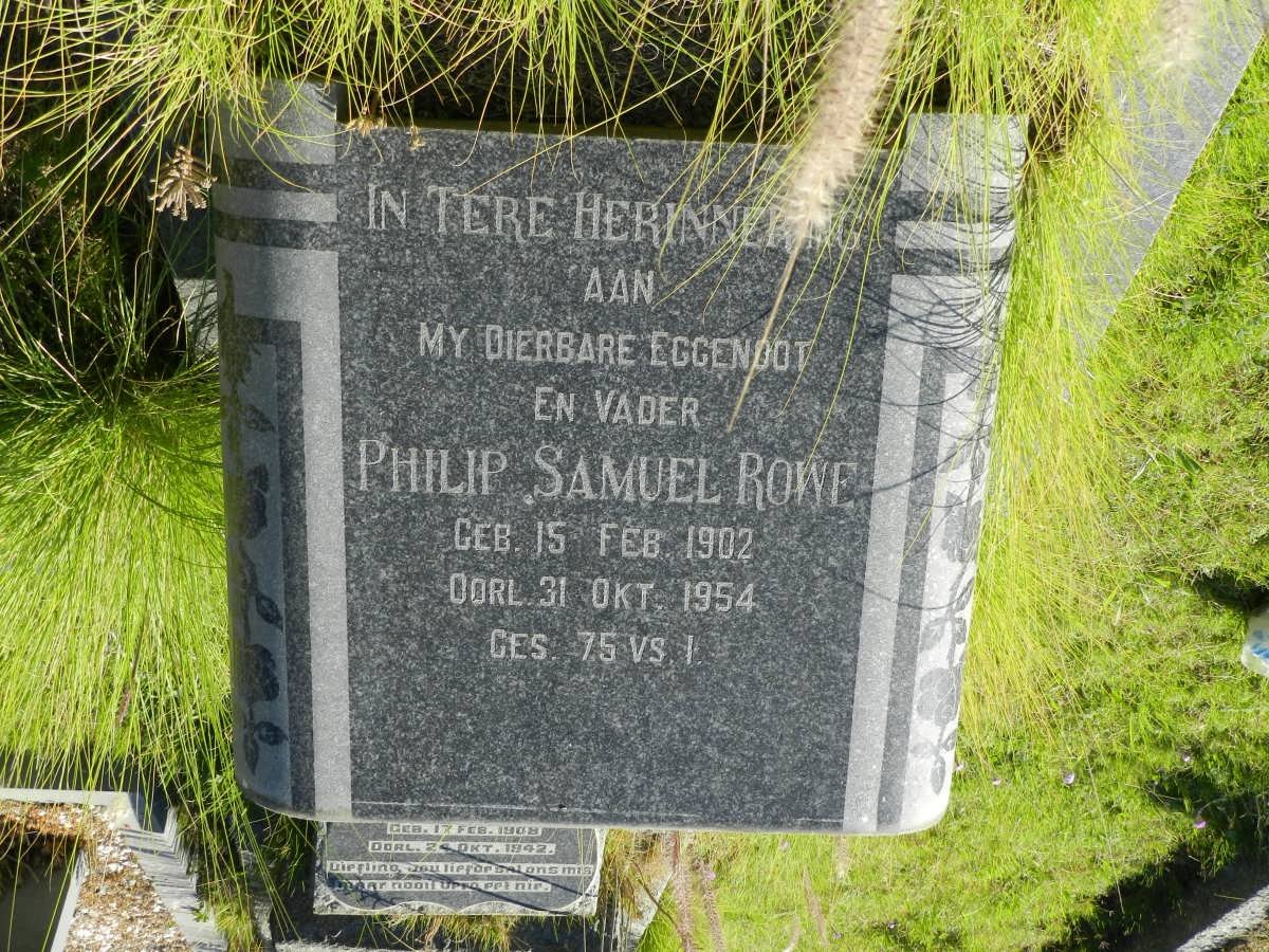 ROWE Philip Samuel 1902-1954