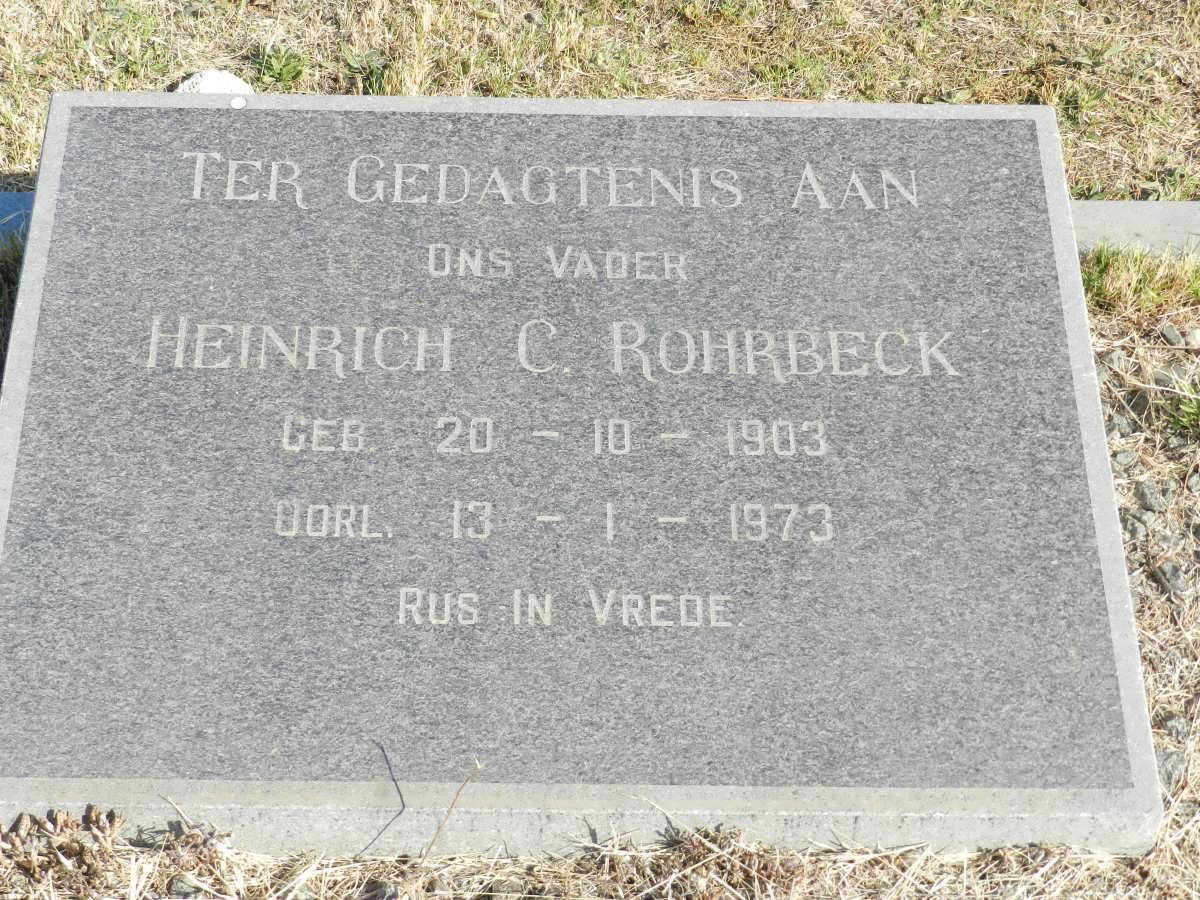 ROHRBECK Heinrich 1903-1973
