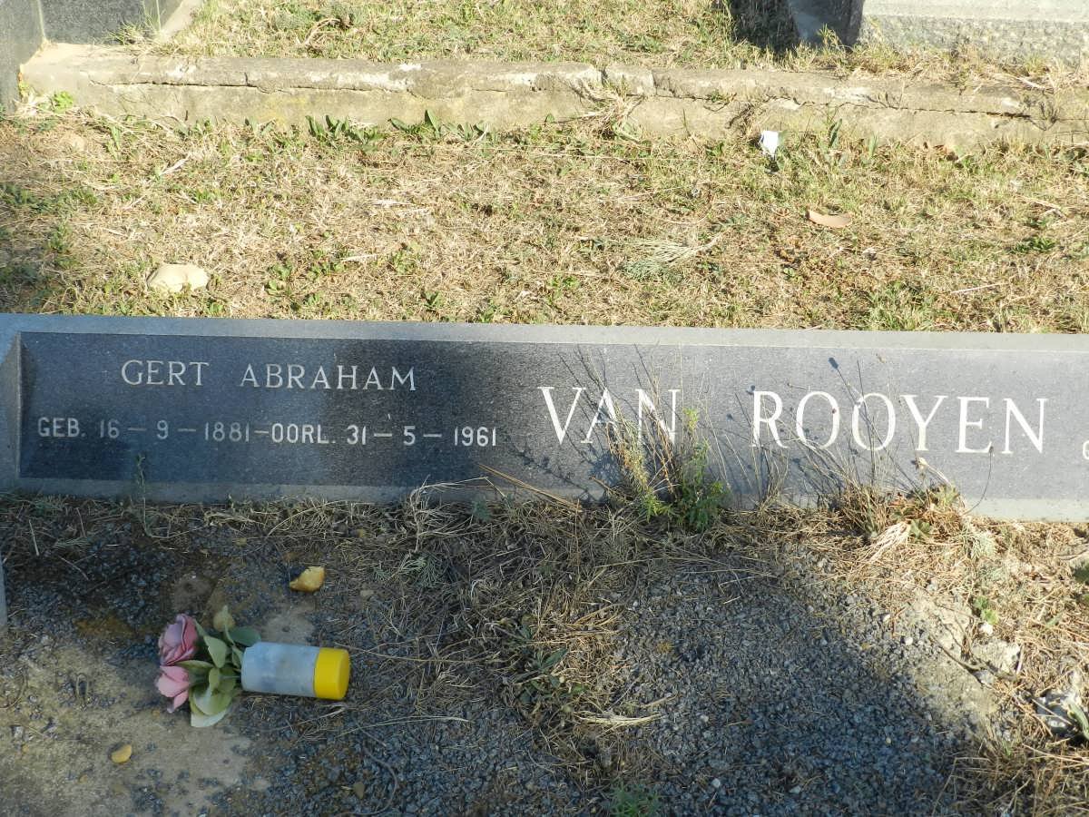 ROOYEN Gert Abraham, van 1881-1961
