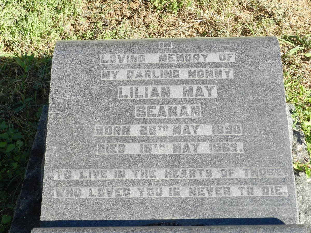 SEAMAN Lilian May 1890-1969