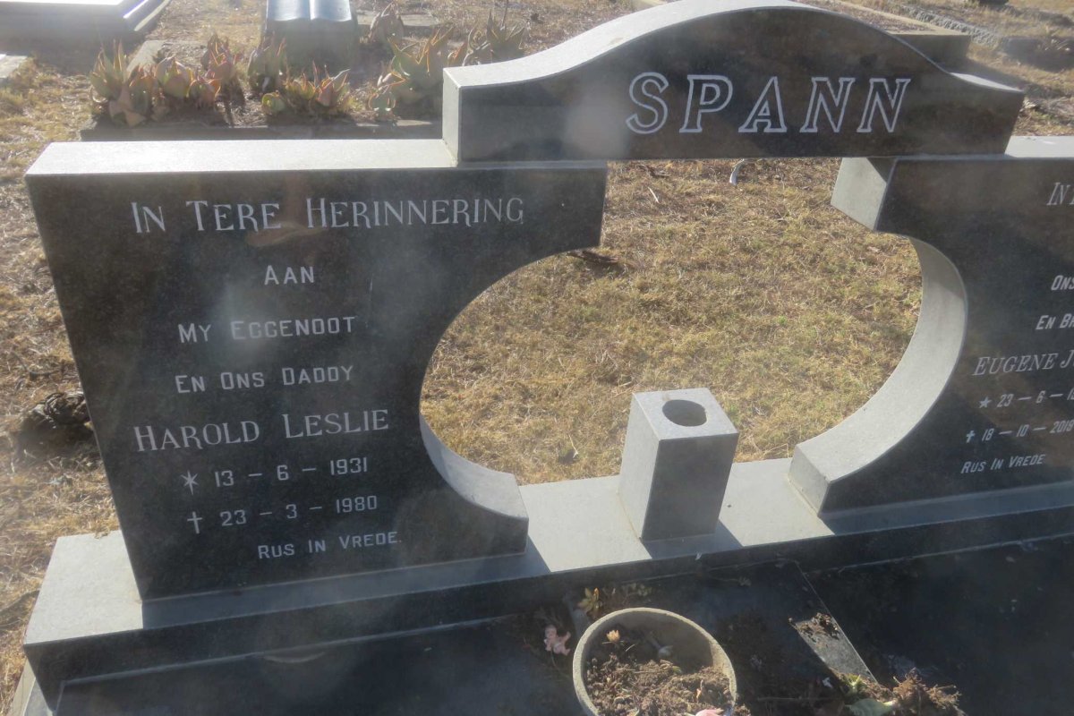 SPANN Harold Leslie 1931-1980 :: SPANN Eugene Julius 1959-2019