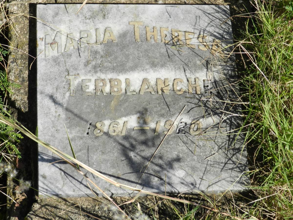TERBLANCHE Maria Theresa 1861-1920