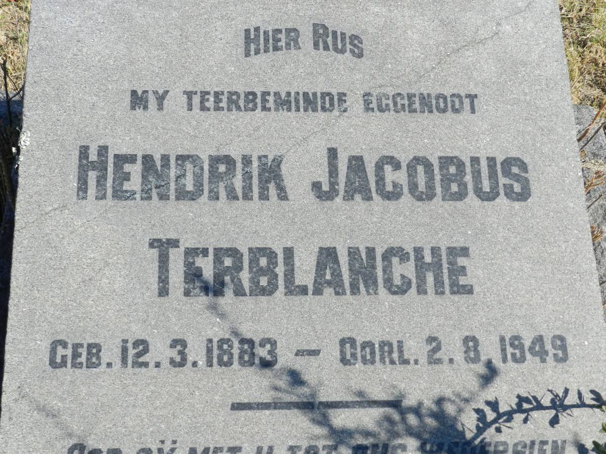 TERBLANCHE Hendrik Jacobus 1883-1949