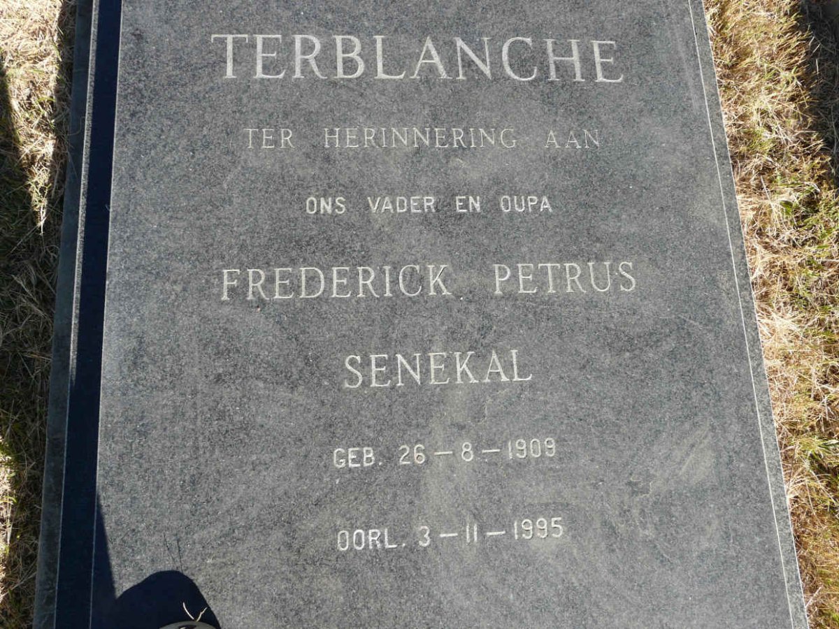 TERBLANCHE Frederick Petrus Senekal 1909-1995