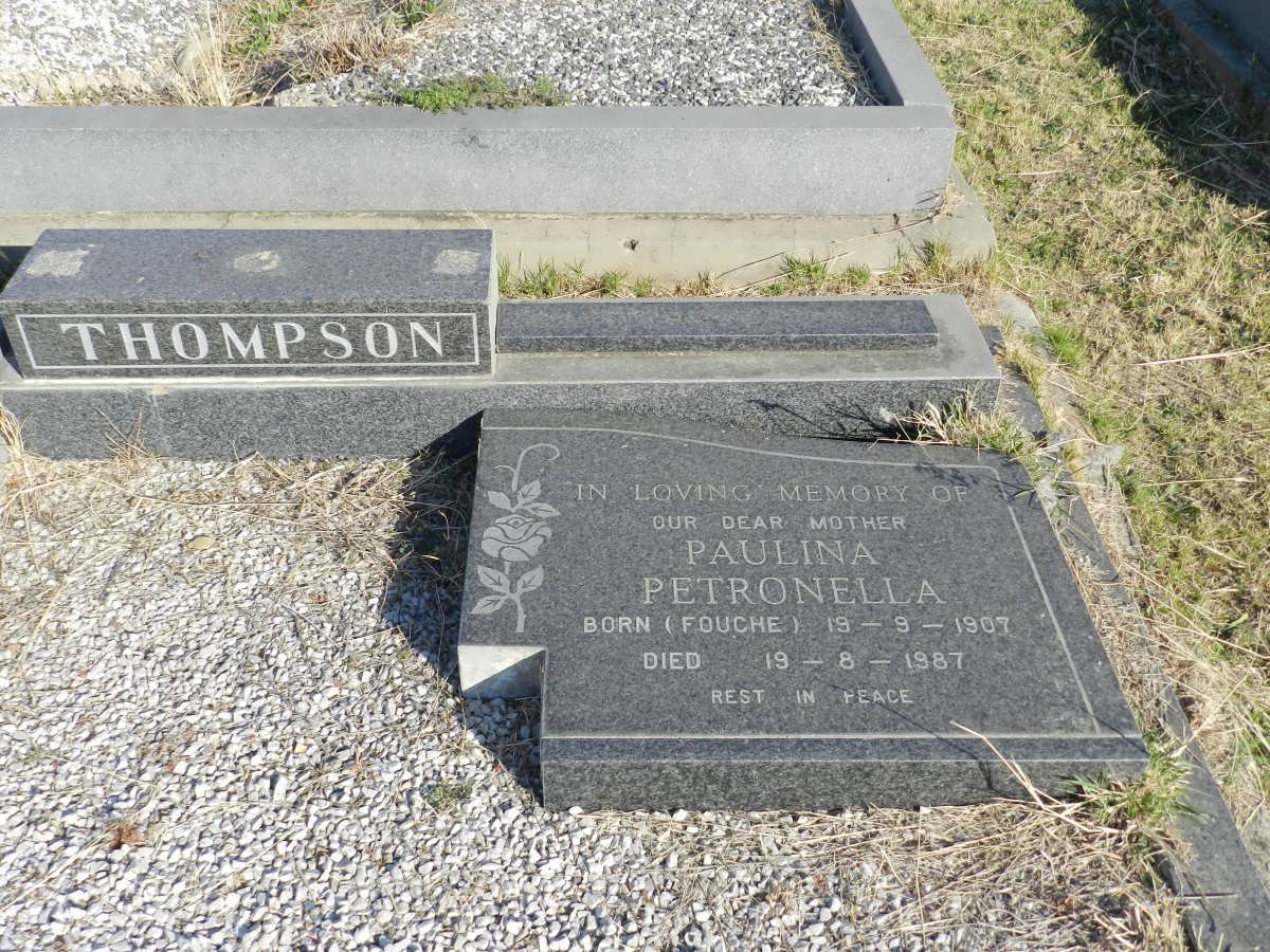 THOMPSON Paulina Petronella nee FOUCHE 1907-1987