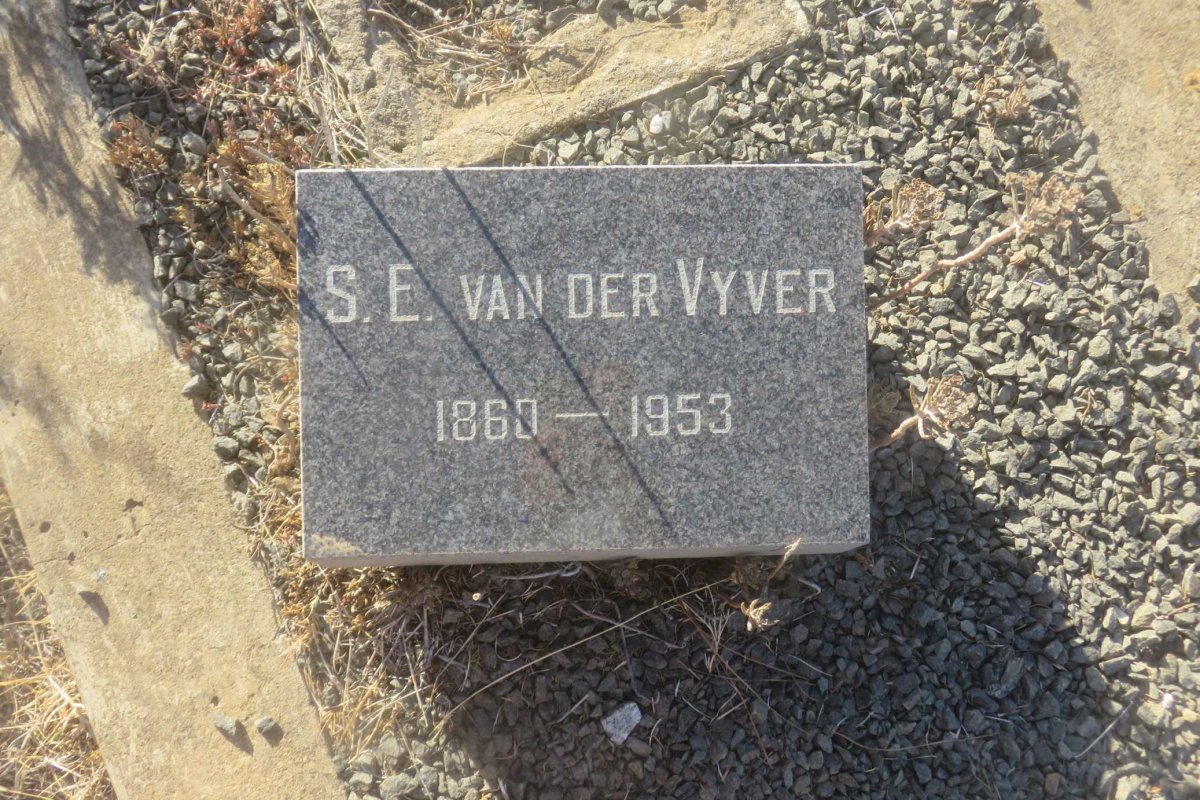 VYVER S.E., van der 1860-1953