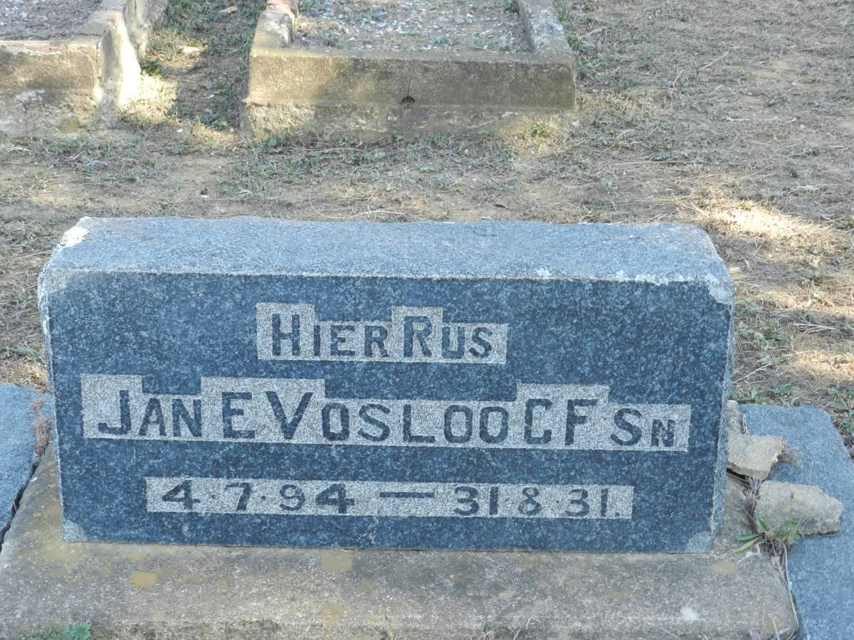 VOSLOO Jan E. 1894-1931
