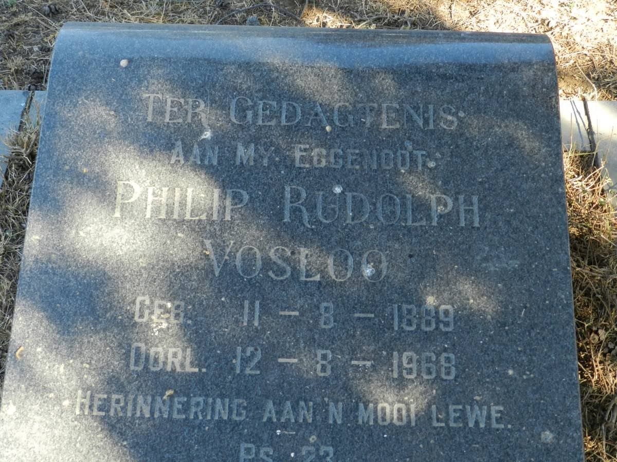 VOSLOO Philip Rudolph 1889-1968
