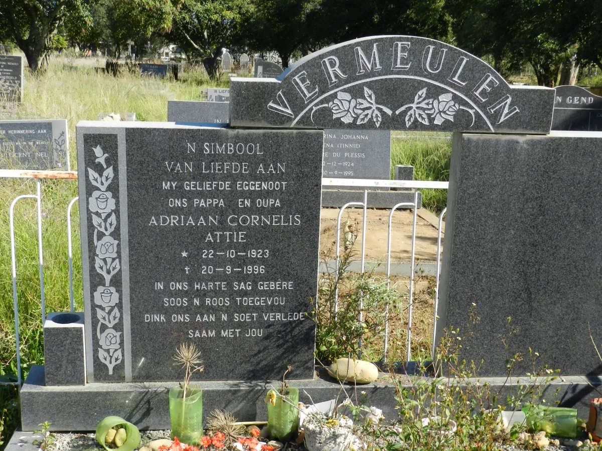 VERMEULEN Adriaan Cornelis Attie 1923-1996