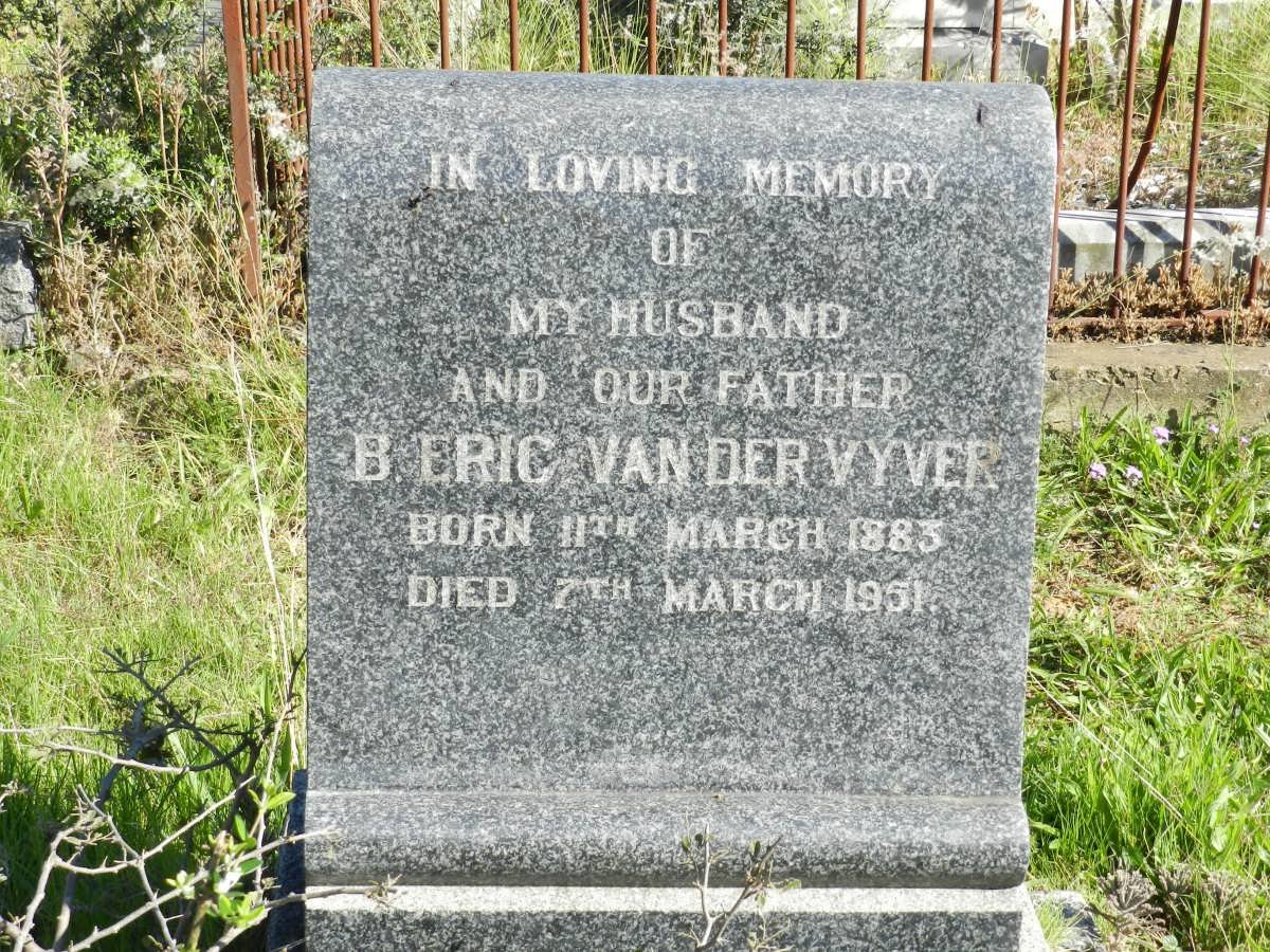 VYVER B. Eric, van der 1883-1951