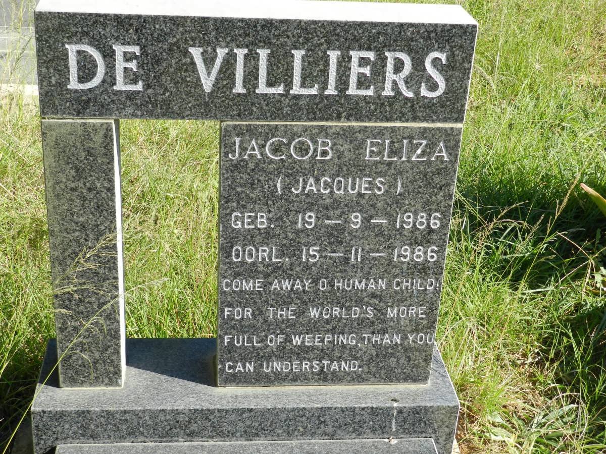 VILLIERS Jacob Eliza, de 1986-1986