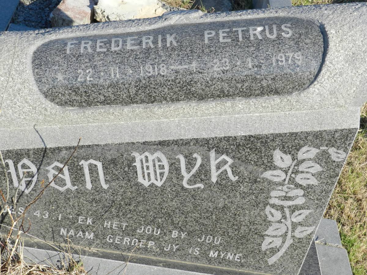 WYK Frederik Petrus, van 1918-1979