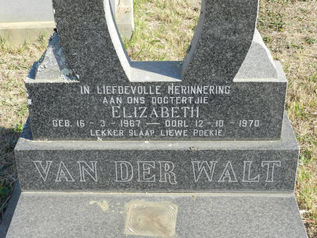 WALT Elizabeth, van der 1967-1970