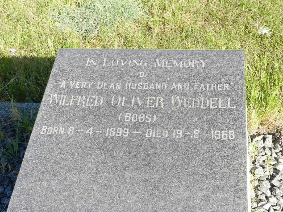 WEDDELL Wilfred Oliver 1899-1968