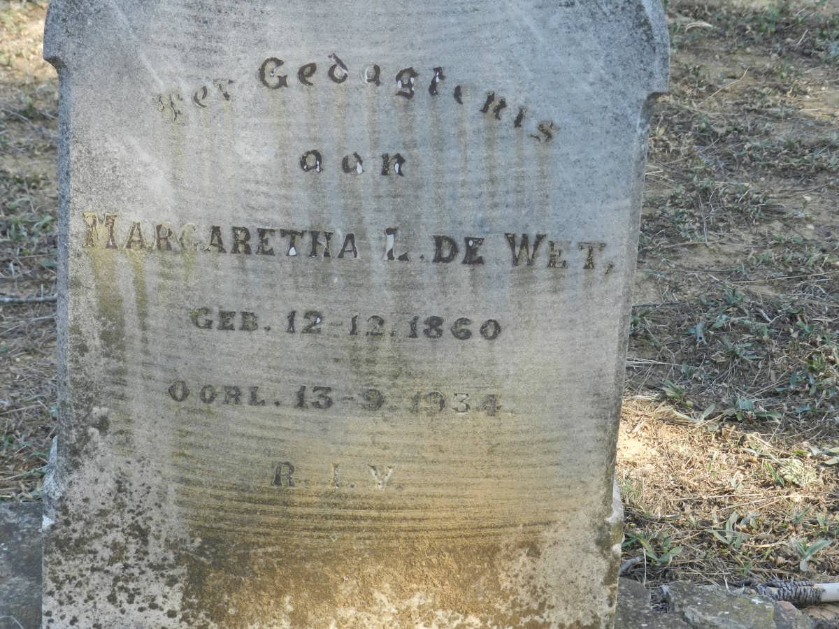 WET Margaretha L., de 1860-1934