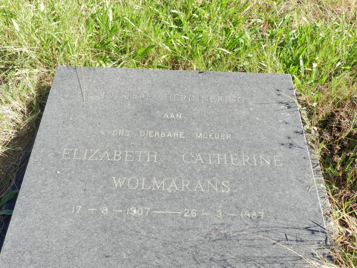 WOLMARANS Elizabeth Catherine 1907-1987