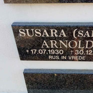 ARNOLD Susara 1930-2017