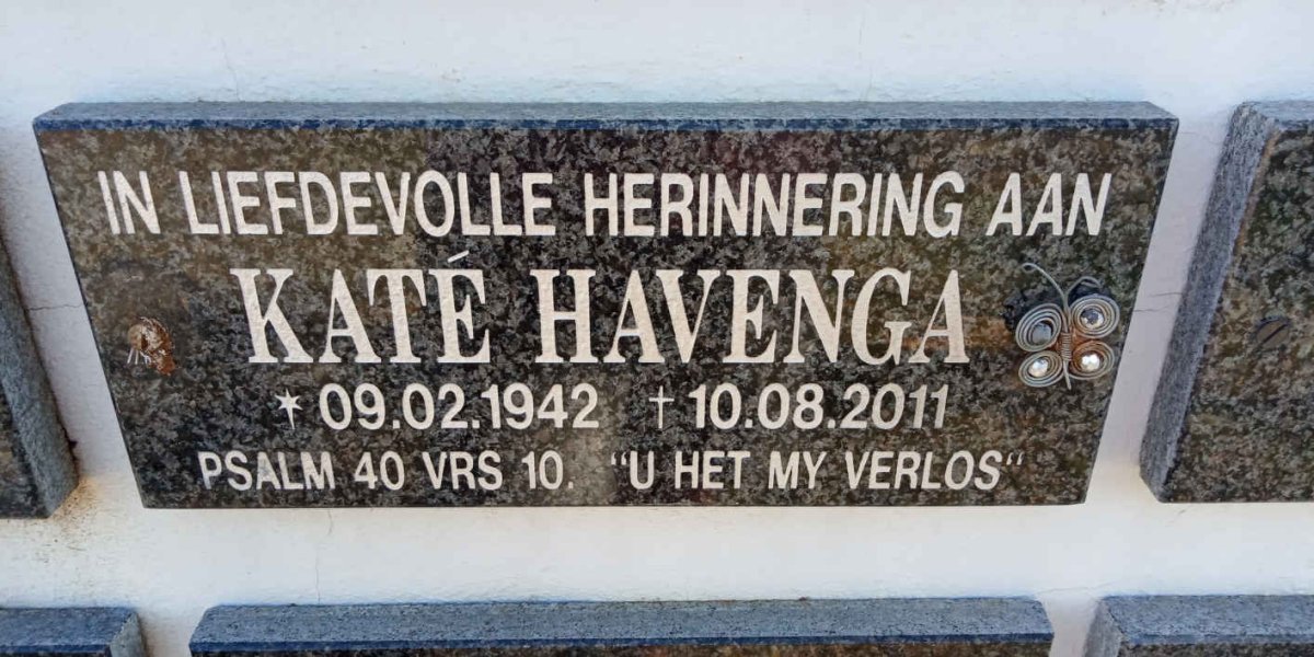 HAVENGA Kate 1942-2011