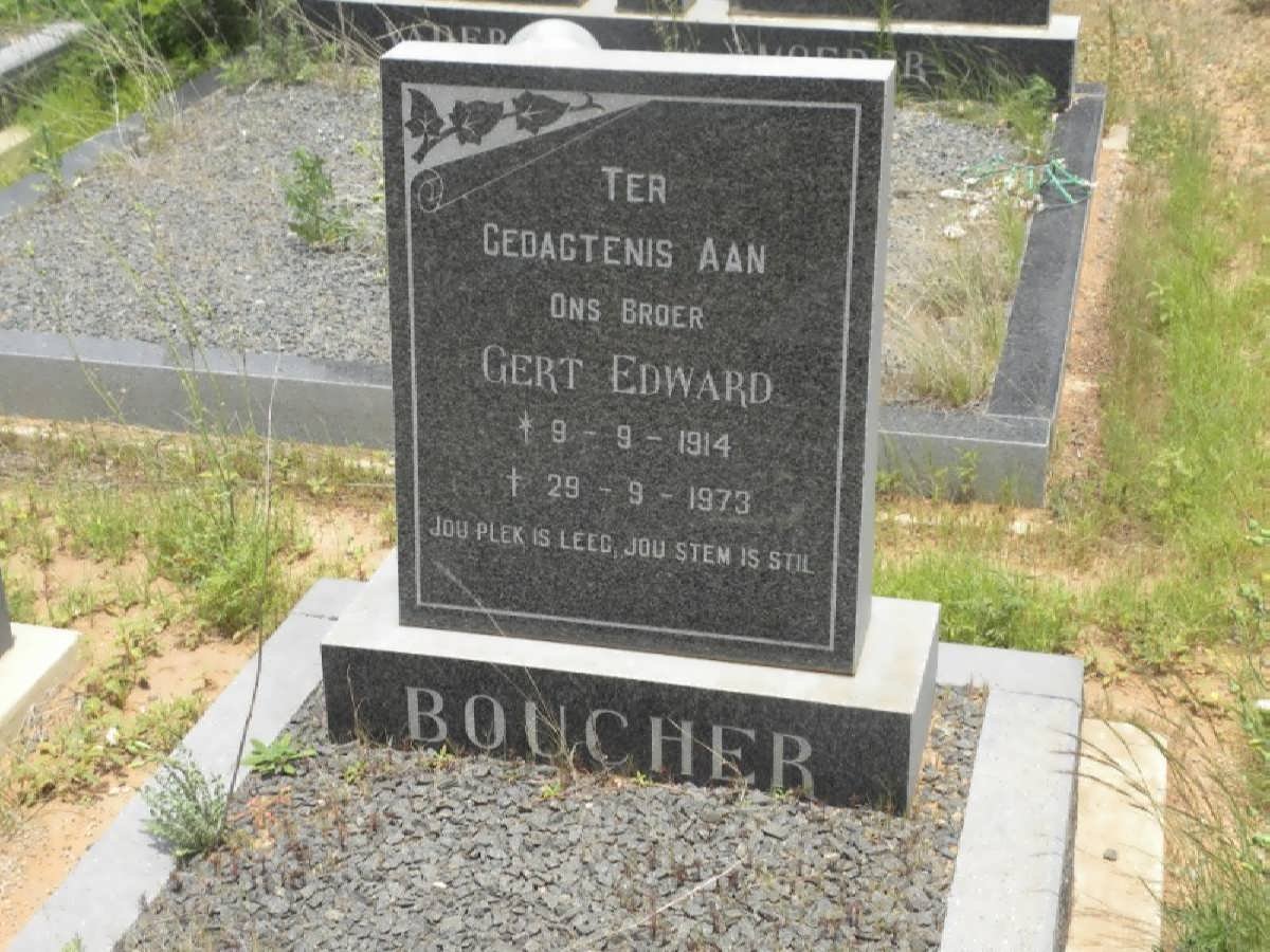 BOUCHER Gert Edward 1914-1973