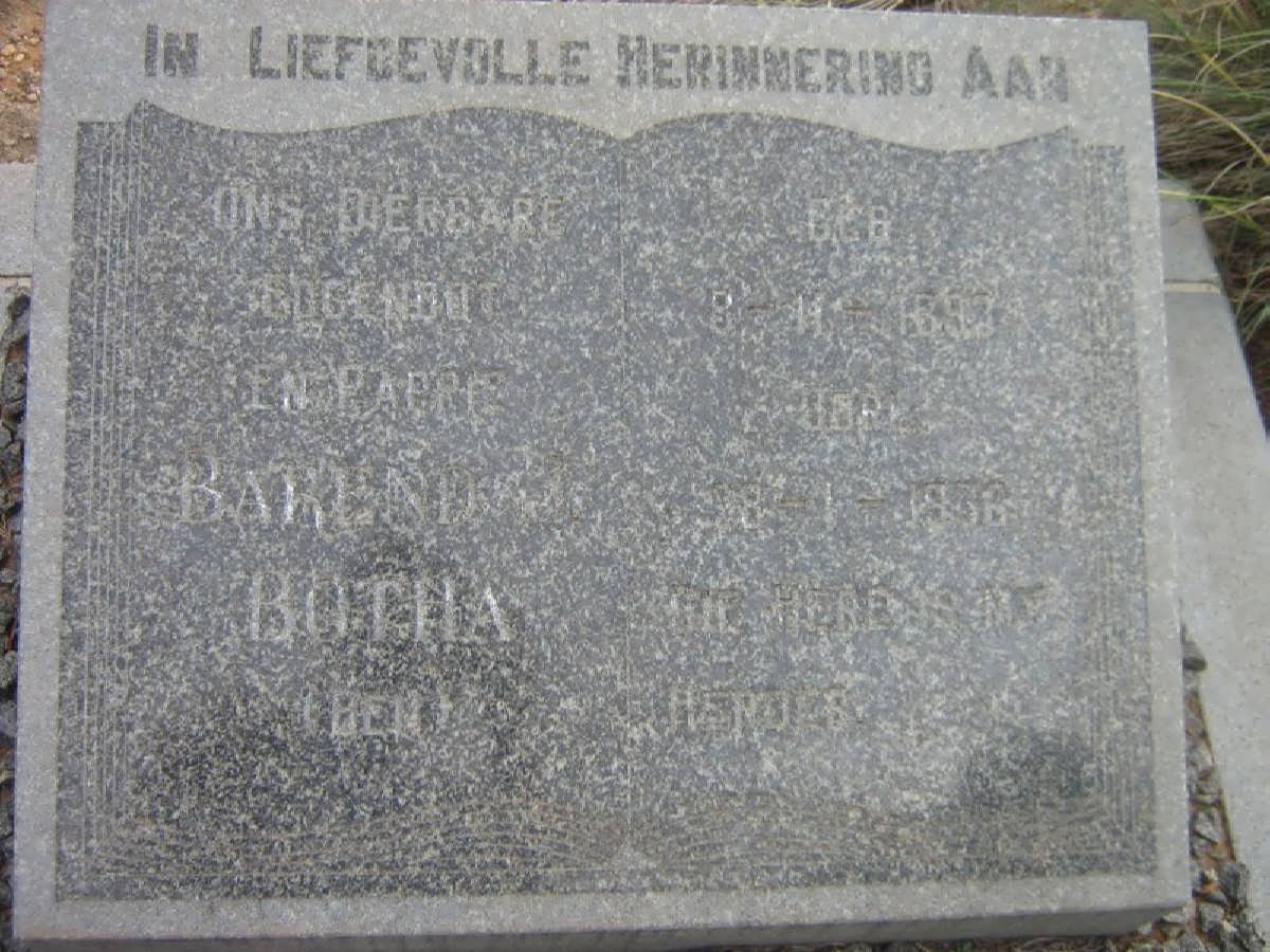 BOTHA Barend 1893-1936
