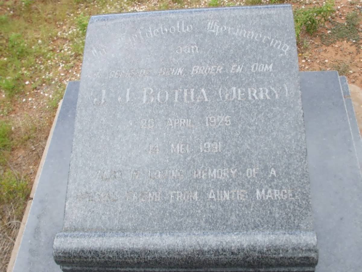 BOTHA J.J. 1925-1991