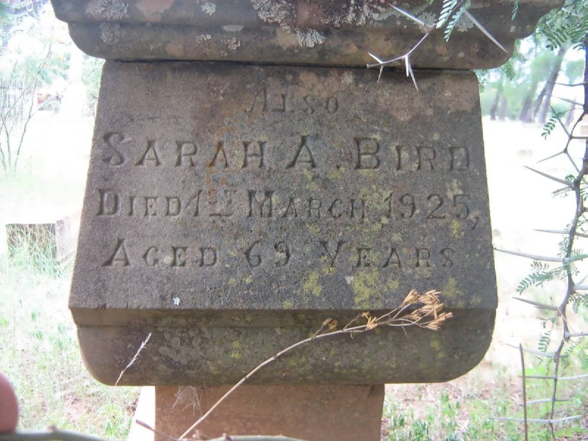 BIRD Sarah A. -1925