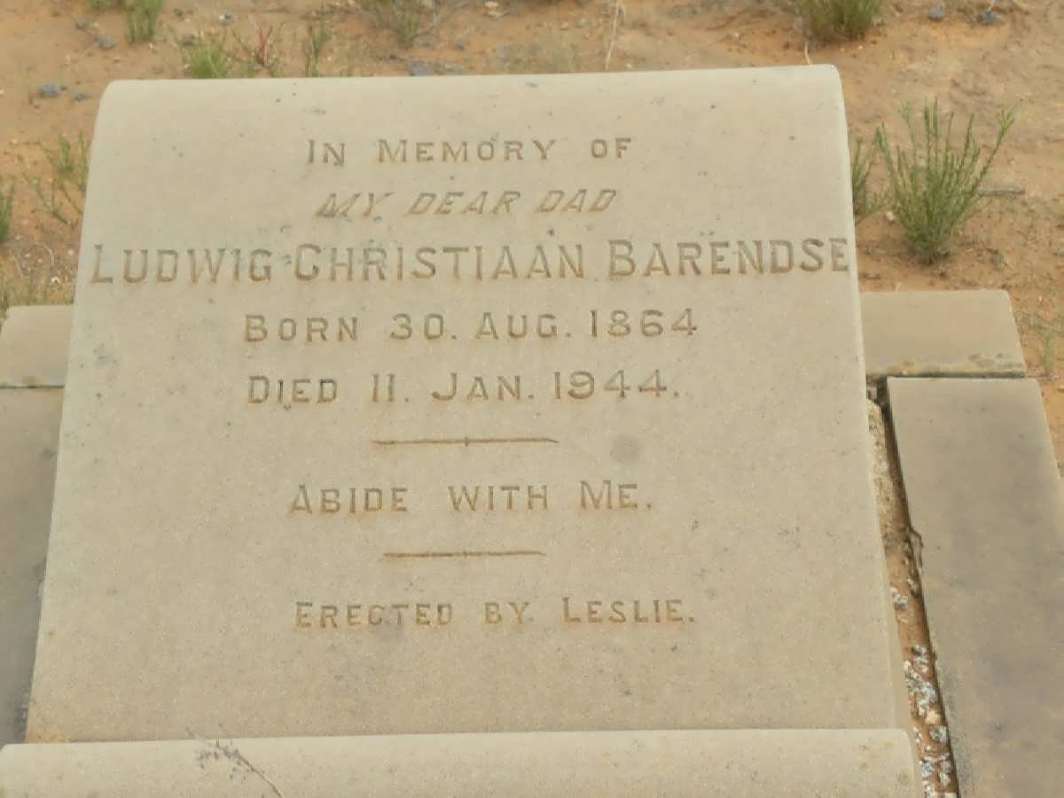 BARENDSE Ludwig Christiaan 1864-1944