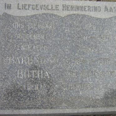 BOTHA Barend 1893-1936