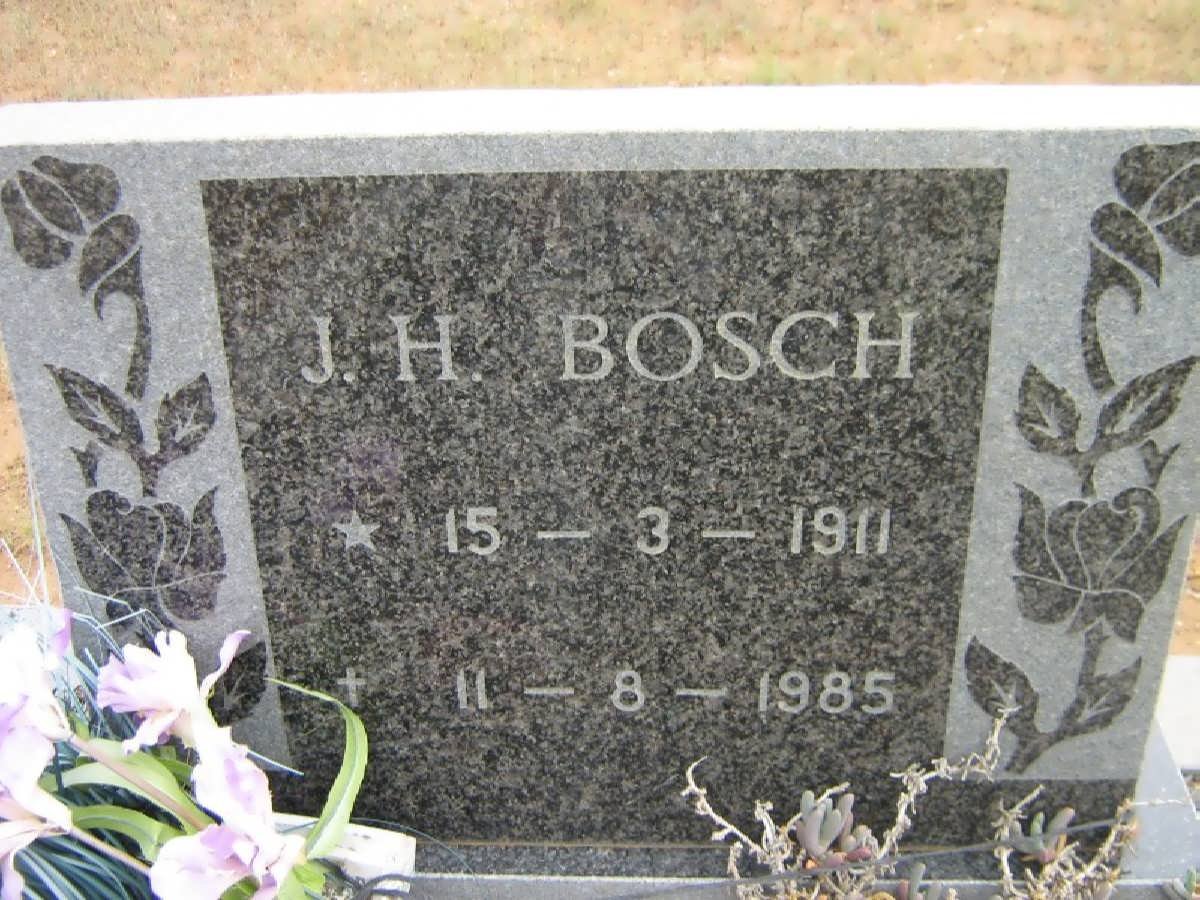 BOSCH J.H. 1911-1985